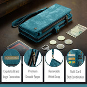 For Samsung Galaxy A16 5G CaseMe 008 Detachable Multifunctional Leather Phone Case(Blue)