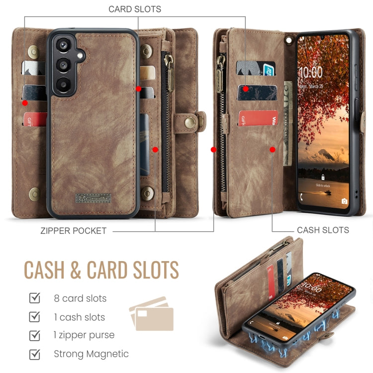 For Samsung Galaxy A16 5G CaseMe 008 Detachable Multifunctional Leather Phone Case(Brown)