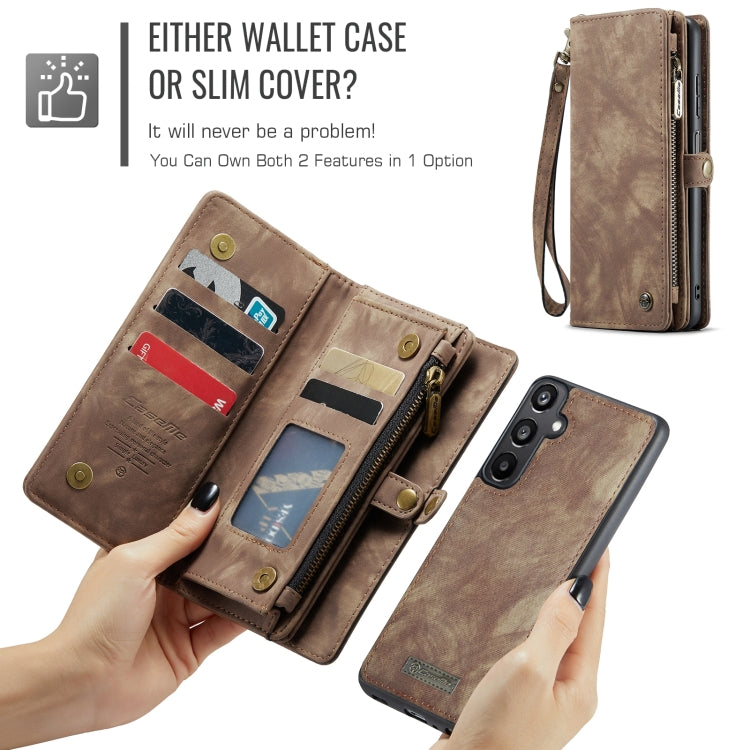 For Samsung Galaxy A16 5G CaseMe 008 Detachable Multifunctional Leather Phone Case(Brown)