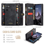 For Samsung Galaxy A16 5G CaseMe 008 Detachable Multifunctional Leather Phone Case(Black)