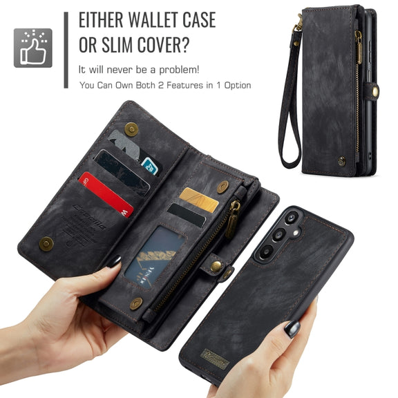 For Samsung Galaxy A16 5G CaseMe 008 Detachable Multifunctional Leather Phone Case(Black)