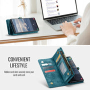 For Samsung Galaxy S25 Ultra 5G CaseMe 008 Detachable Multifunctional Leather Phone Case(Blue)