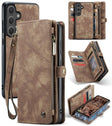 For Samsung Galaxy S25 5G CaseMe 008 Detachable Multifunctional Leather Phone Case(Brown) - Galaxy S25 5G Cases by CaseMe | Online Shopping South Africa | PMC TechLife | Buy Now Pay Later Mobicred