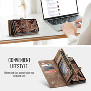 For Samsung Galaxy S25 5G CaseMe 008 Detachable Multifunctional Leather Phone Case(Brown)