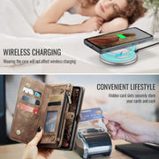 For Samsung Galaxy S25 5G CaseMe 008 Detachable Multifunctional Leather Phone Case(Brown)