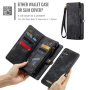 For Samsung Galaxy S25 5G CaseMe 008 Detachable Multifunctional Leather Phone Case(Black)