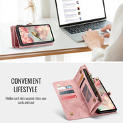 For Samsung Galaxy S25+ 5G CaseMe 008 Detachable Multifunctional Leather Phone Case(Pink)