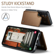 For Samsung Galaxy A16 5G CaseMe C22 Card Slots Holder RFID Anti-theft Phone Case(Brown)