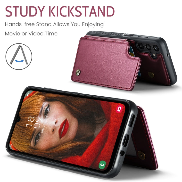 For Samsung Galaxy A16 5G CaseMe C22 Card Slots Holder RFID Anti-theft Phone Case(Red)