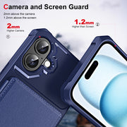 For iPhone 16 Plus ENKAY Hat-Prince Card Slot Wallet TPU Back Leather Phone Case with Lens Film(Purple)