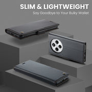 For Redmi 14C CaseMe 023 Butterfly Buckle Litchi Texture RFID Anti-theft Leather Phone Case(Black)