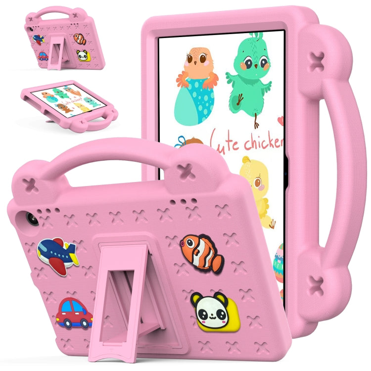 For Amazon Fire HD8 2024 / 2022 / HD8 Plus Handle Kickstand Children EVA Shockproof Tablet Case(Pink)