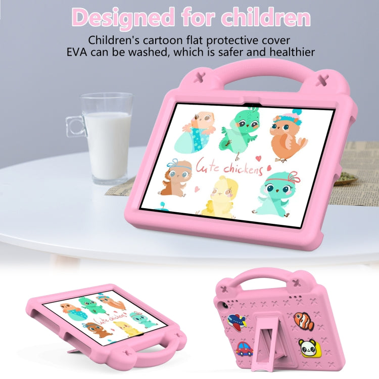 For Amazon Fire HD8 2024 / 2022 / HD8 Plus Handle Kickstand Children EVA Shockproof Tablet Case(Pink)