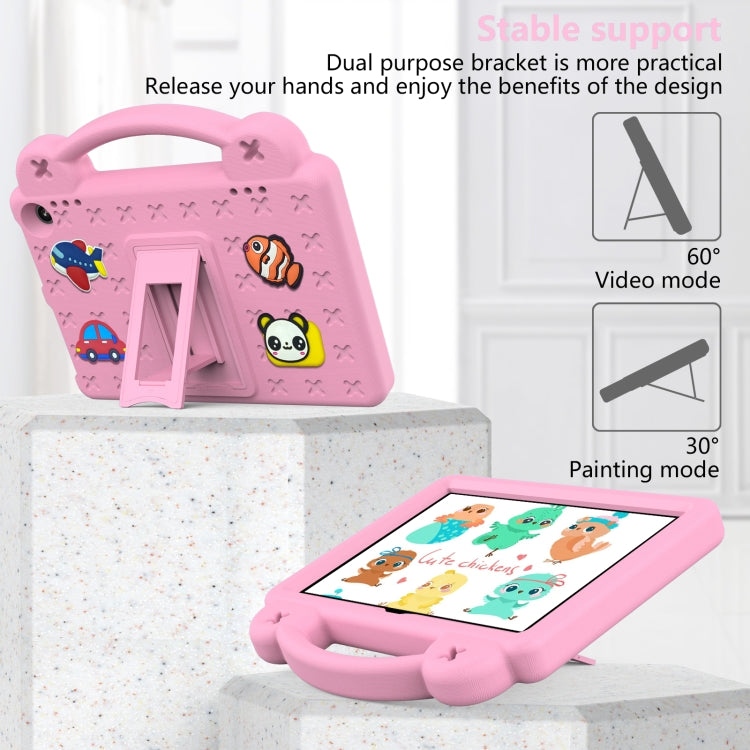 For Amazon Fire HD8 2024 / 2022 / HD8 Plus Handle Kickstand Children EVA Shockproof Tablet Case(Pink)