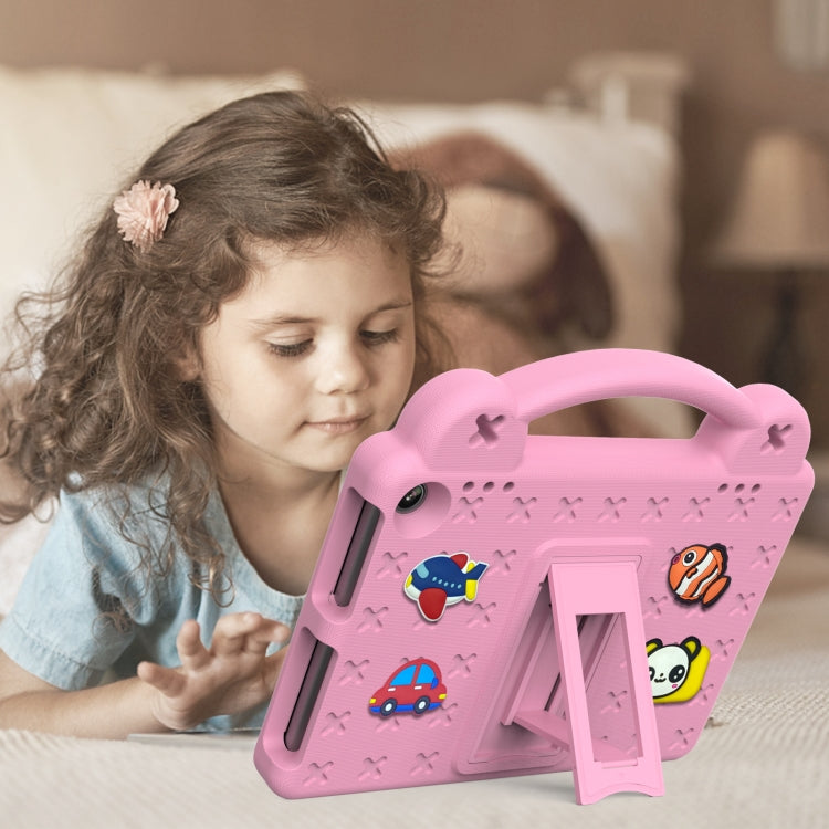For Amazon Fire HD8 2024 / 2022 / HD8 Plus Handle Kickstand Children EVA Shockproof Tablet Case(Pink)