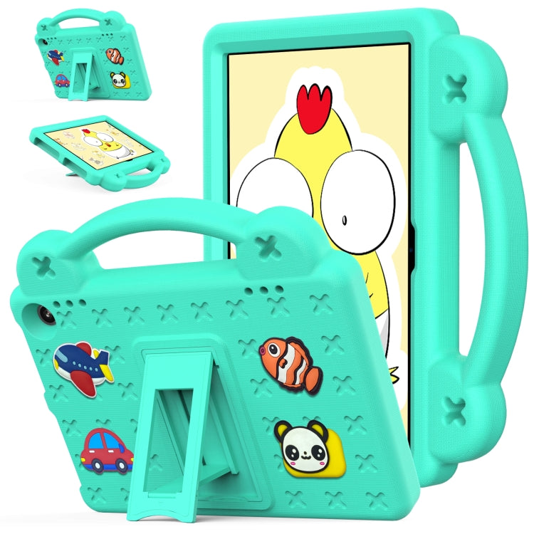 For Amazon Fire HD8 2024 / 2022 / HD8 Plus Handle Kickstand Children EVA Shockproof Tablet Case(MintGreen)