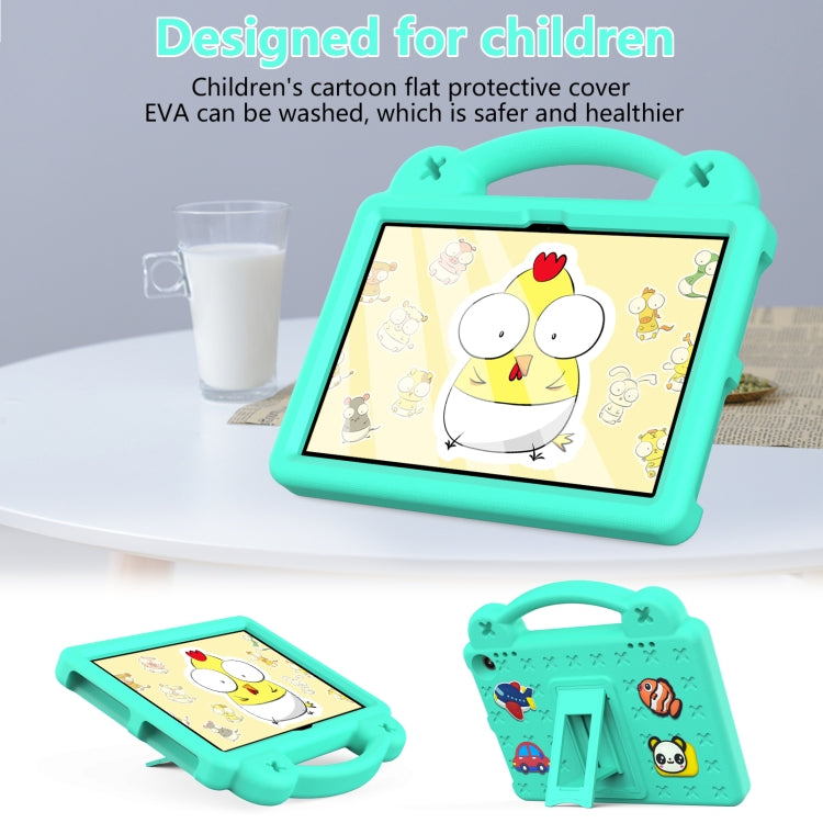 For Amazon Fire HD8 2024 / 2022 / HD8 Plus Handle Kickstand Children EVA Shockproof Tablet Case(MintGreen)