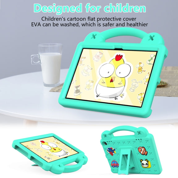 For Amazon Fire HD8 2024 / 2022 / HD8 Plus Handle Kickstand Children EVA Shockproof Tablet Case(MintGreen)