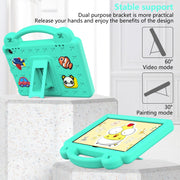For Amazon Fire HD8 2024 / 2022 / HD8 Plus Handle Kickstand Children EVA Shockproof Tablet Case(MintGreen)