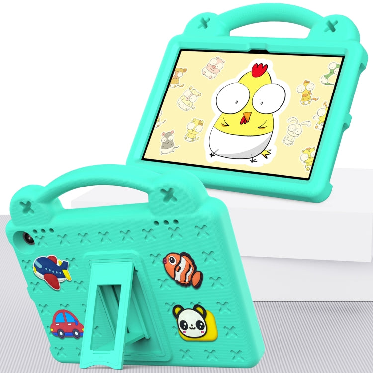 For Amazon Fire HD8 2024 / 2022 / HD8 Plus Handle Kickstand Children EVA Shockproof Tablet Case(MintGreen)