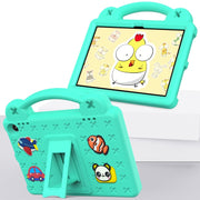 For Amazon Fire HD8 2024 / 2022 / HD8 Plus Handle Kickstand Children EVA Shockproof Tablet Case(MintGreen)