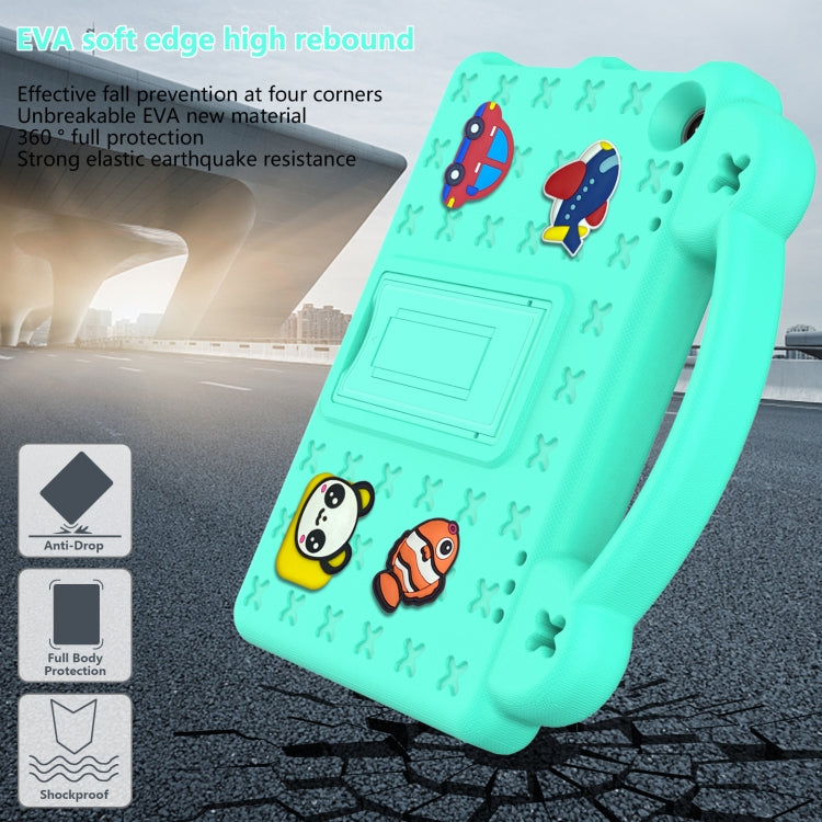 For Amazon Fire HD8 2024 / 2022 / HD8 Plus Handle Kickstand Children EVA Shockproof Tablet Case(MintGreen)
