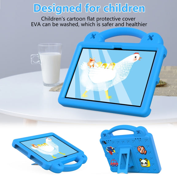 For Amazon Fire HD8 2024 / 2022 / HD8 Plus Handle Kickstand Children EVA Shockproof Tablet Case(SkyBlue)