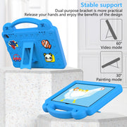 For Amazon Fire HD8 2024 / 2022 / HD8 Plus Handle Kickstand Children EVA Shockproof Tablet Case(SkyBlue)