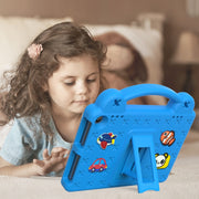 For Amazon Fire HD8 2024 / 2022 / HD8 Plus Handle Kickstand Children EVA Shockproof Tablet Case(SkyBlue)