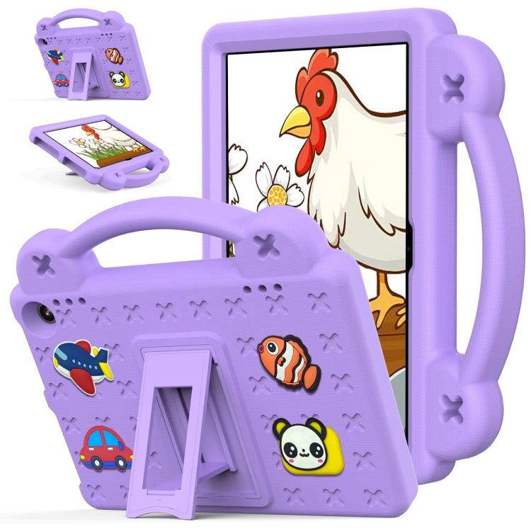 For Amazon Fire HD8 2024 / 2022 / HD8 Plus Handle Kickstand Children EVA Shockproof Tablet Case(LightPurple)