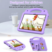 For Amazon Fire HD8 2024 / 2022 / HD8 Plus Handle Kickstand Children EVA Shockproof Tablet Case(LightPurple)