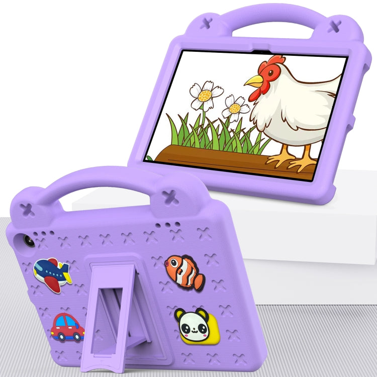 For Amazon Fire HD8 2024 / 2022 / HD8 Plus Handle Kickstand Children EVA Shockproof Tablet Case(LightPurple)