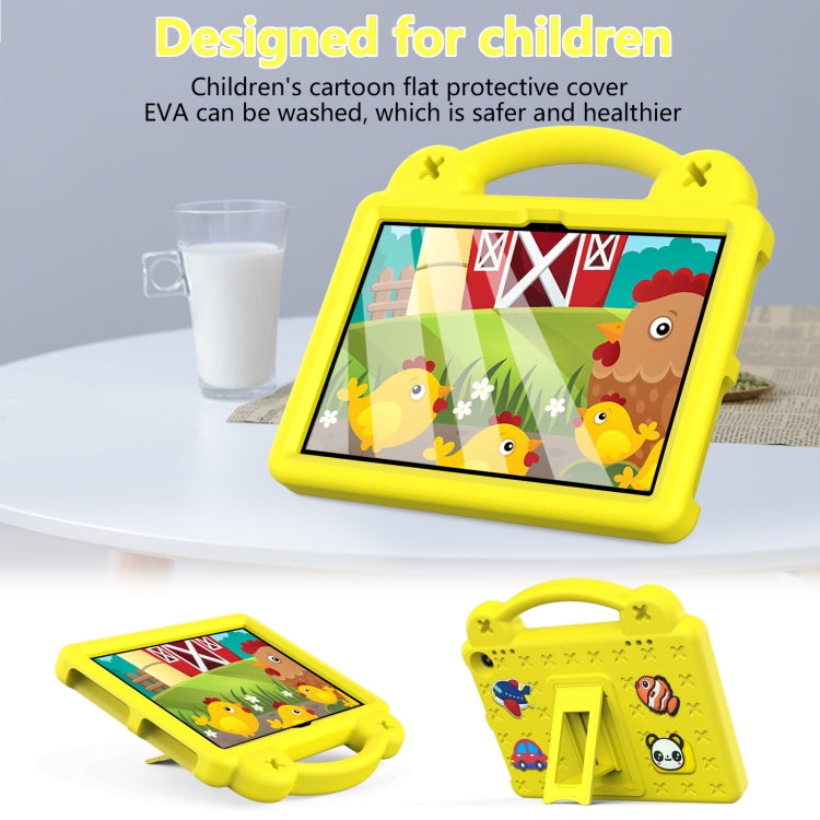 For Amazon Fire HD8 2024 / 2022 / HD8 Plus Handle Kickstand Children EVA Shockproof Tablet Case(Yellow)