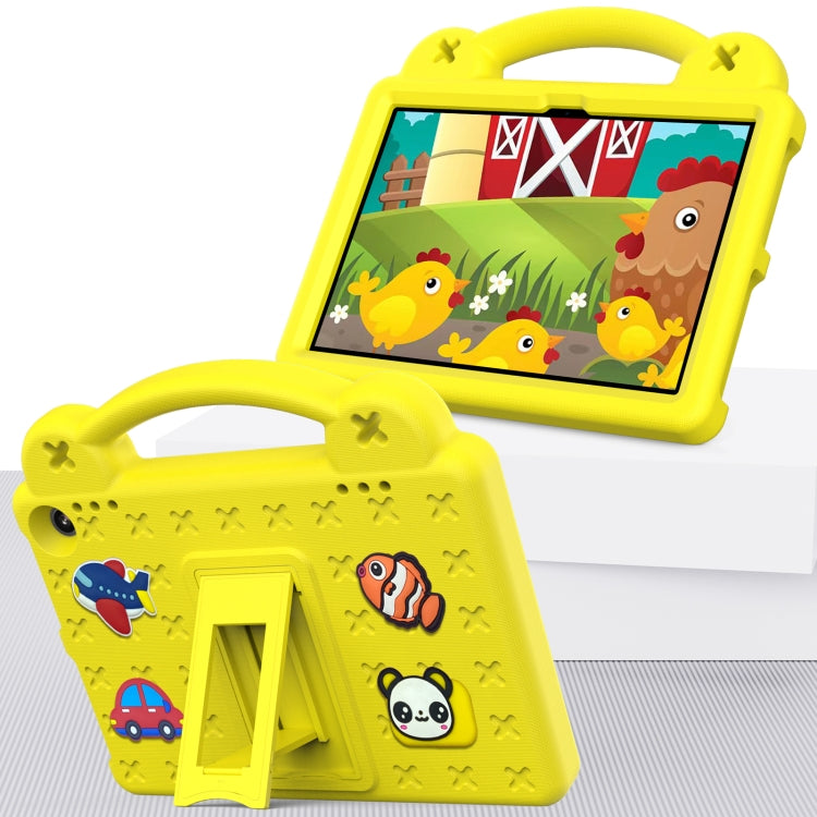 For Amazon Fire HD8 2024 / 2022 / HD8 Plus Handle Kickstand Children EVA Shockproof Tablet Case(Yellow)