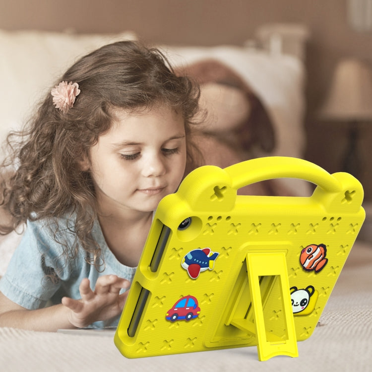 For Amazon Fire HD8 2024 / 2022 / HD8 Plus Handle Kickstand Children EVA Shockproof Tablet Case(Yellow)