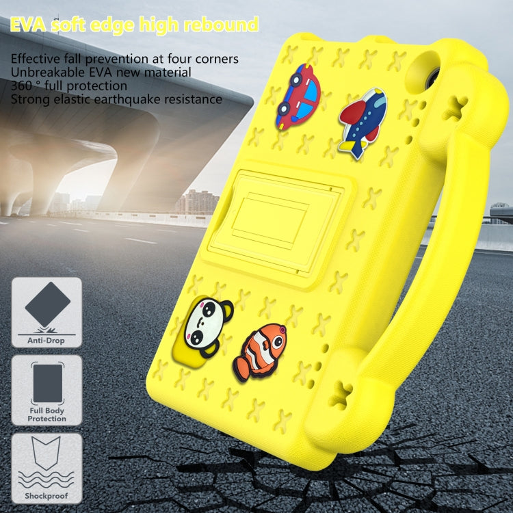 For Amazon Fire HD8 2024 / 2022 / HD8 Plus Handle Kickstand Children EVA Shockproof Tablet Case(Yellow)