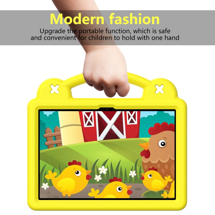For Amazon Fire HD8 2024 / 2022 / HD8 Plus Handle Kickstand Children EVA Shockproof Tablet Case(Yellow)