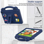 For Amazon Fire HD8 2024 / 2022 / HD8 Plus Handle Kickstand Children EVA Shockproof Tablet Case(NavyBlue)