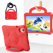 For Honor Pad X8 Pro 11.5 2023 Handle Football Shaped EVA Shockproof Tablet Case(Red)