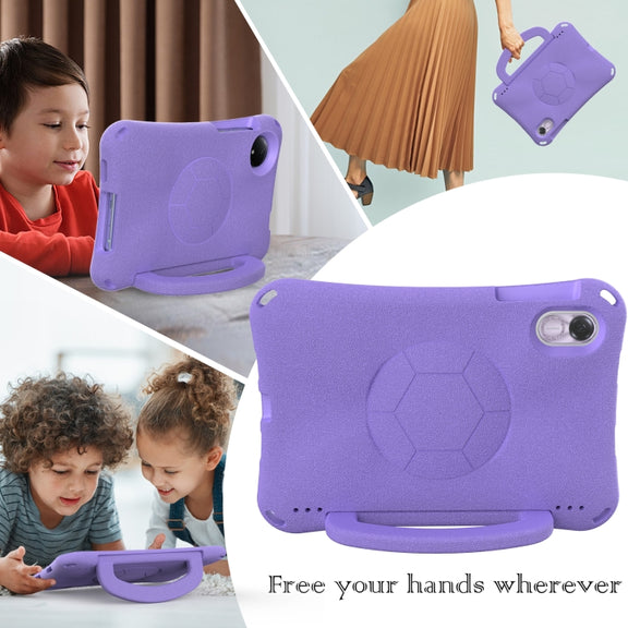 For Honor Pad X9 Handle Football Shaped EVA Shockproof Tablet Case(Light Purple)