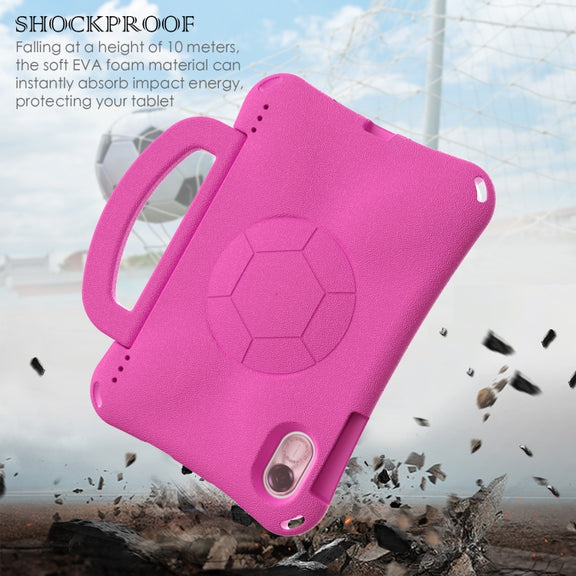 For Honor Pad X9 Handle Football Shaped EVA Shockproof Tablet Case(Rose Red)