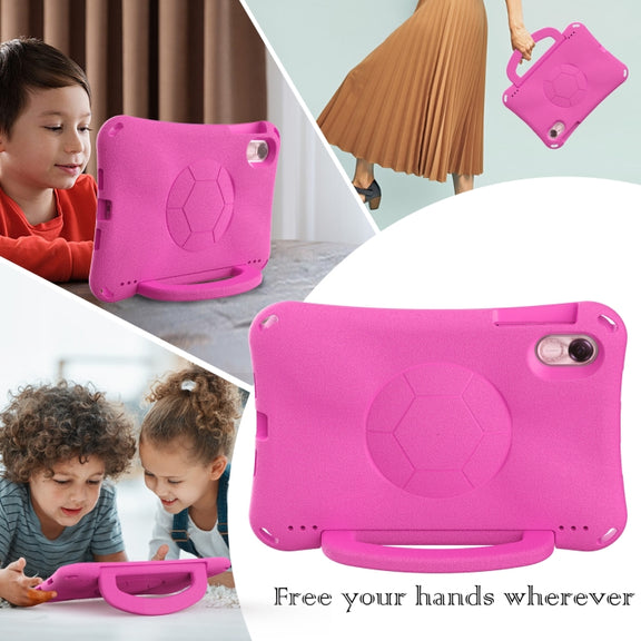 For Honor Pad X9 Handle Football Shaped EVA Shockproof Tablet Case(Rose Red)