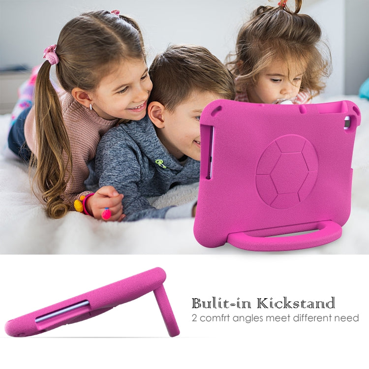 For Honor Pad X8 / X8 Lite 10.1 Handle Football Shaped EVA Shockproof Tablet Case(Rose Red)