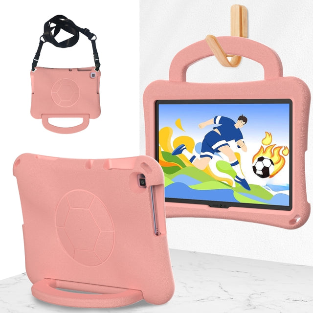 For Honor Pad X8 / X8 Lite 10.1 Handle Football Shaped EVA Shockproof Tablet Case(Light Pink)