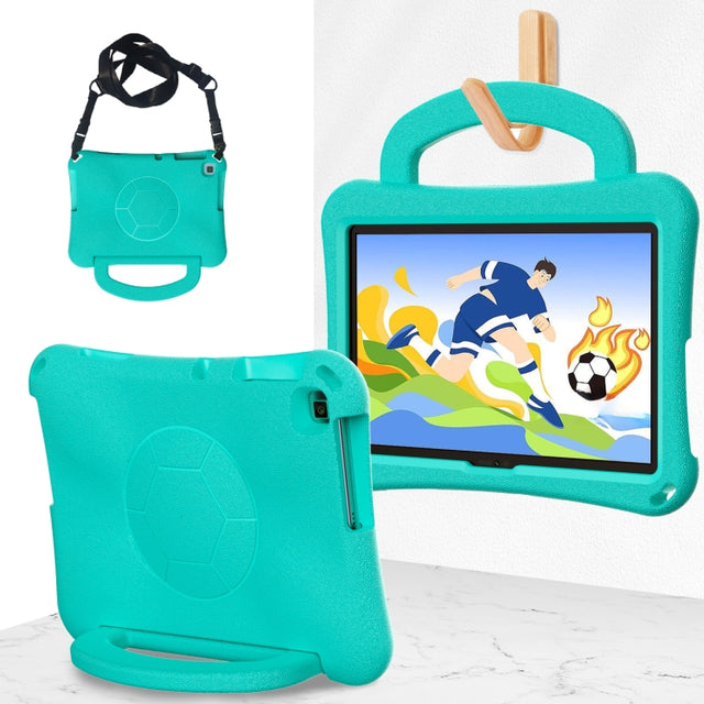 For Honor Pad X8 / X8 Lite 10.1 Handle Football Shaped EVA Shockproof Tablet Case(Mint  Green)