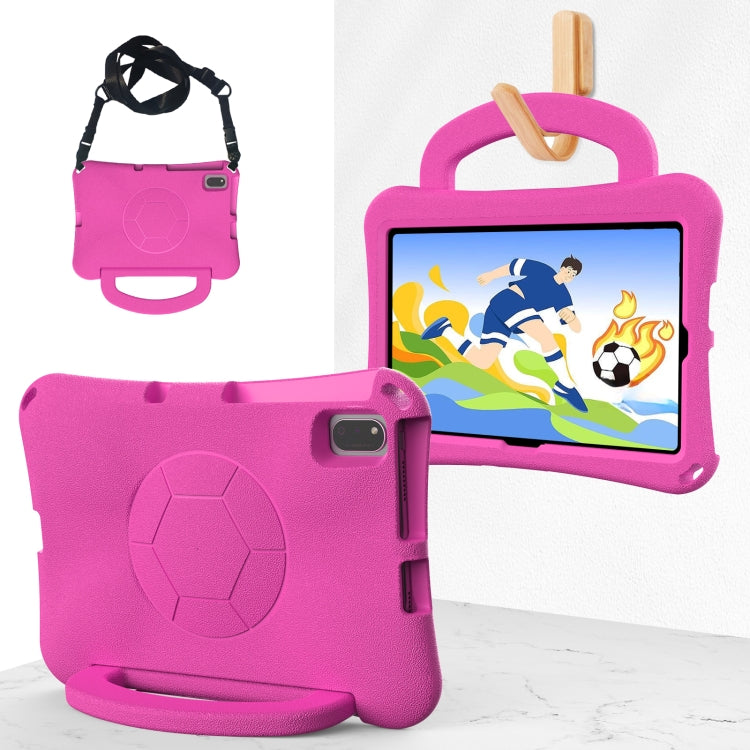 For Honor Pad V7 10.4 2024 Handle Football Shaped EVA Shockproof Tablet Case(Rose Red)