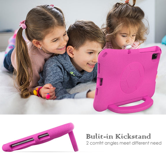 For Honor Pad V7 10.4 2024 Handle Football Shaped EVA Shockproof Tablet Case(Rose Red)