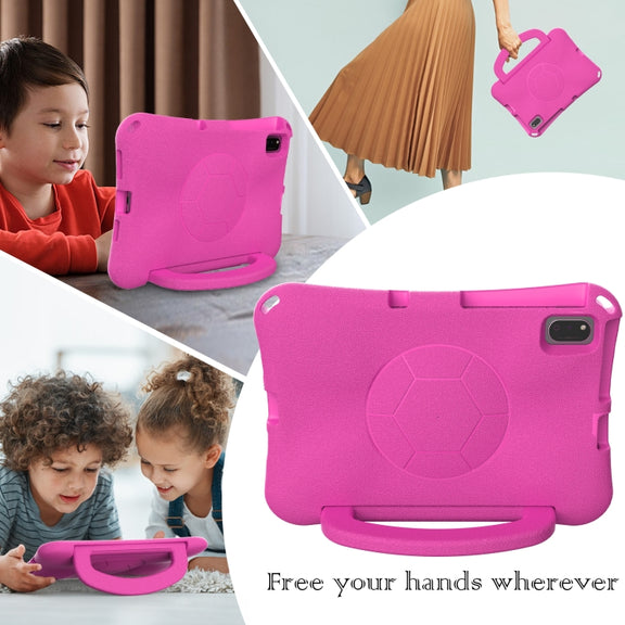 For Honor Pad V7 10.4 2024 Handle Football Shaped EVA Shockproof Tablet Case(Rose Red)