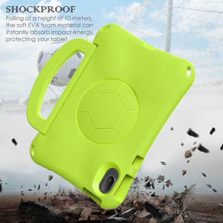 For Honor Pad V7 11 2021 Handle Football Shaped EVA Shockproof Tablet Case(Grass Green)