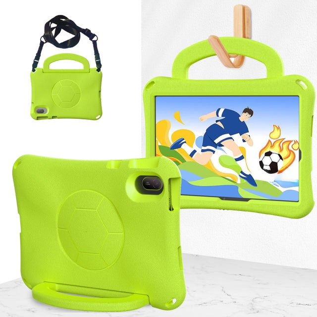 For Honor Pad V7 11 2021 Handle Football Shaped EVA Shockproof Tablet Case(Grass Green)